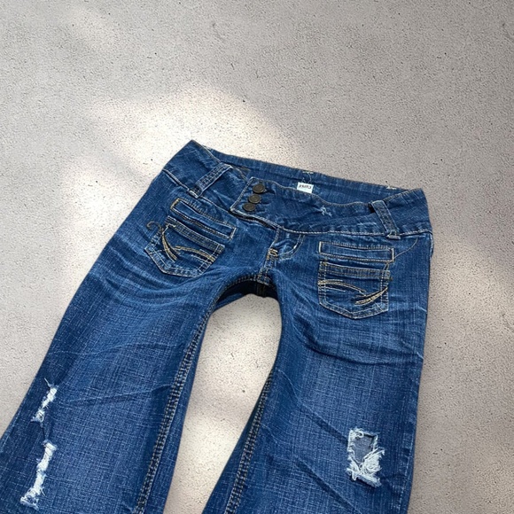 H2J Y2k Low Rise Denim Capris - Picture 3 of 7